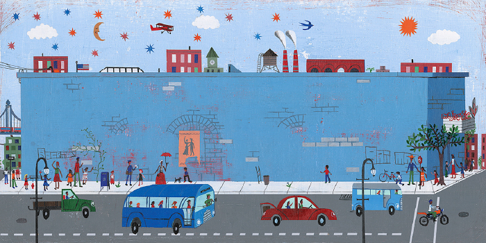 TLA Disaster Relief Art Raffle - Hey Wall. My City Block. by John Parra