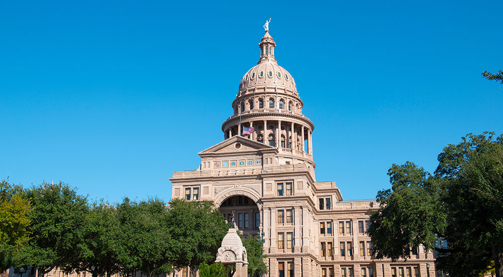 State of Texas Capitol building in Austin, Texas