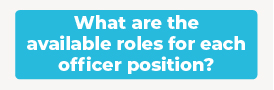 What are the available roles for each officer position button, white text on turquoise background