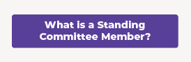 What is a Standing Committee Member button, white text on purple background