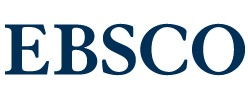 EBSCO text in all caps dark blue