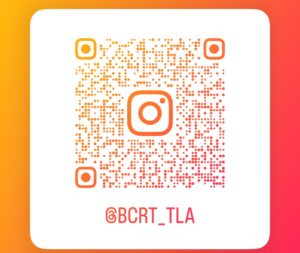 QR Code for the BCRT Instagram Profile. The profile handle is @BCRT_TLA