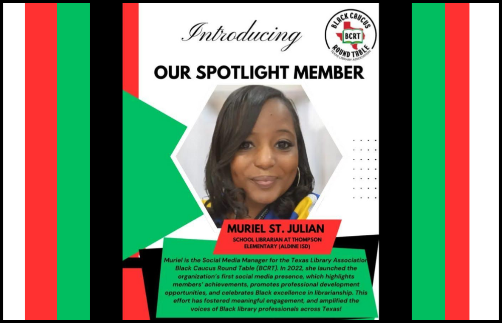 decorative graphic for Muriel St. Julian's Member Spotlight