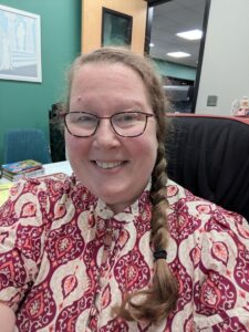 Portrait of Rachel Reeves, Technical Services Manager at Denton Public Library.